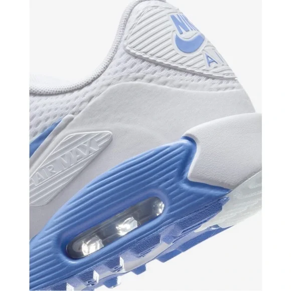Nike Air Max Soft Spike Golf Shoes White and Blue - Picture 8 of 10